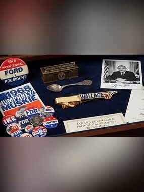 Vintage George Wallace's 1968 presidential campaign, Gold Tone Arrow Tie Clip
